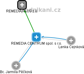 REMEDIA CENTRUM spol. s r.o. - náhled vizuálního zobrazení vztahů obchodního rejstříku