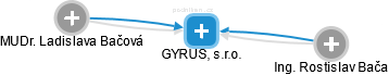 GYRUS, s.r.o. - náhled vizuálního zobrazení vztahů obchodního rejstříku