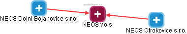 NEOS v.o.s. - náhled vizuálního zobrazení vztahů obchodního rejstříku