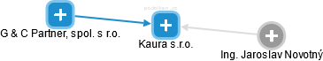 Kaura s.r.o. - náhled vizuálního zobrazení vztahů obchodního rejstříku