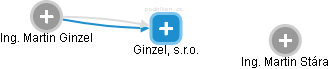 Ginzel, s.r.o. - náhled vizuálního zobrazení vztahů obchodního rejstříku