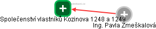 Společenství vlastníků Kozinova 1248 a 1249 - náhled vizuálního zobrazení vztahů obchodního rejstříku