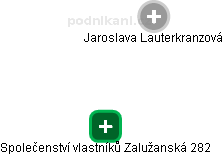 Společenství vlastníků Zalužanská 282 - náhled vizuálního zobrazení vztahů obchodního rejstříku