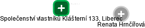 Společenství vlastníků Klášterní 133, Liberec - náhled vizuálního zobrazení vztahů obchodního rejstříku