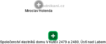 Společenství vlastníků domu V Kutiši 2479 a 2480, Ústí nad Labem - náhled vizuálního zobrazení vztahů obchodního rejstříku