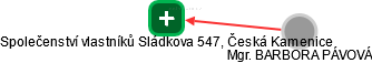 Společenství vlastníků Sládkova 547, Česká Kamenice - náhled vizuálního zobrazení vztahů obchodního rejstříku
