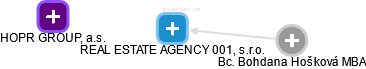 REAL ESTATE AGENCY 001, s.r.o. - náhled vizuálního zobrazení vztahů obchodního rejstříku