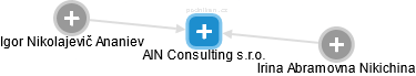 AIN Consulting s.r.o. - náhled vizuálního zobrazení vztahů obchodního rejstříku