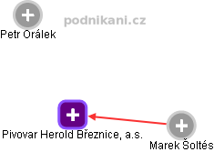 Pivovar Herold Březnice, a.s. - náhled vizuálního zobrazení vztahů obchodního rejstříku