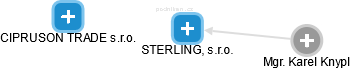 STERLING, s.r.o. - náhled vizuálního zobrazení vztahů obchodního rejstříku