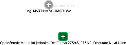 Společenství vlastníků jednotek Dvořákova 275/46, 276/48, Olomouc-Nová Ulice - náhled vizuálního zobrazení vztahů obchodního rejstříku