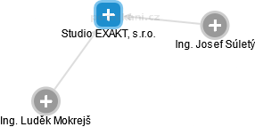 Studio EXAKT, s.r.o. - náhled vizuálního zobrazení vztahů obchodního rejstříku