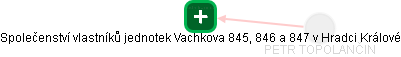 Společenství vlastníků jednotek Vachkova 845, 846 a 847 v Hradci Králové - náhled vizuálního zobrazení vztahů obchodního rejstříku