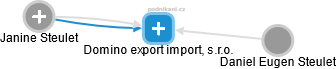 Domino export import, s.r.o. - náhled vizuálního zobrazení vztahů obchodního rejstříku