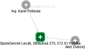 Společenství Lesák, Střítežská 270, 572 01 Polička - náhled vizuálního zobrazení vztahů obchodního rejstříku