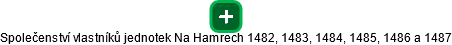 Společenství vlastníků jednotek Na Hamrech 1482, 1483, 1484, 1485, 1486 a 1487 - náhled vizuálního zobrazení vztahů obchodního rejstříku