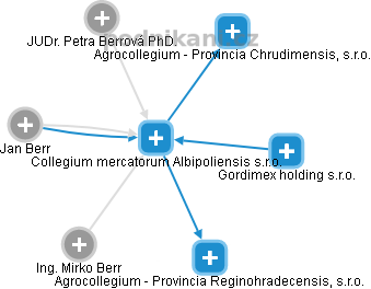 Collegium mercatorum Albipoliensis s.r.o. - náhled vizuálního zobrazení vztahů obchodního rejstříku