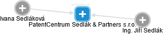 PatentCentrum Sedlák & Partners s.r.o. - náhled vizuálního zobrazení vztahů obchodního rejstříku