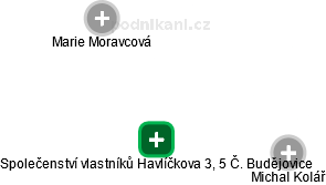 Společenství vlastníků Havlíčkova 3, 5 Č. Budějovice - náhled vizuálního zobrazení vztahů obchodního rejstříku