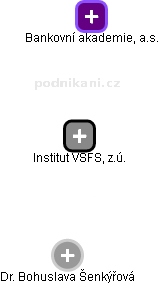 Institut VŠFS, z.ú. - náhled vizuálního zobrazení vztahů obchodního rejstříku