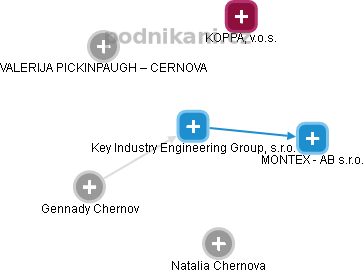 Key Industry Engineering Group, s.r.o. - náhled vizuálního zobrazení vztahů obchodního rejstříku