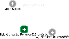 Bytové družstvo Polanka 629, družstvo - náhled vizuálního zobrazení vztahů obchodního rejstříku