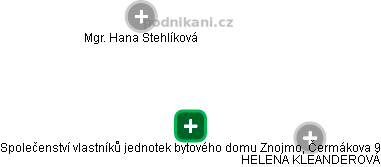 Společenství vlastníků jednotek bytového domu Znojmo, Čermákova 9 - náhled vizuálního zobrazení vztahů obchodního rejstříku