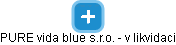 PURE vida blue s.r.o. - v likvidaci - náhled vizuálního zobrazení vztahů obchodního rejstříku