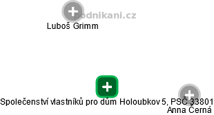 Společenství vlastníků pro dům Holoubkov 5, PSČ 33801 - náhled vizuálního zobrazení vztahů obchodního rejstříku