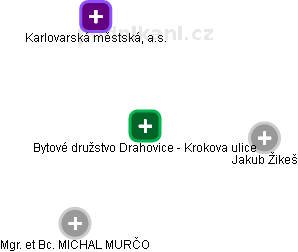 Bytové družstvo Drahovice - Krokova ulice - náhled vizuálního zobrazení vztahů obchodního rejstříku
