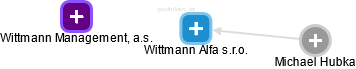 Wittmann Alfa s.r.o. - náhled vizuálního zobrazení vztahů obchodního rejstříku