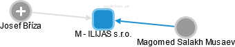 M - ILIJAS s.r.o. - náhled vizuálního zobrazení vztahů obchodního rejstříku