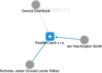 Reality Czech s.r.o. - náhled vizuálního zobrazení vztahů obchodního rejstříku