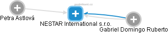 NESTAR International s.r.o. - náhled vizuálního zobrazení vztahů obchodního rejstříku