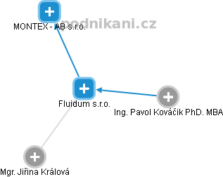 Fluidum s.r.o. - náhled vizuálního zobrazení vztahů obchodního rejstříku