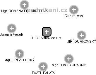 1. SC Vítkovice z. s. - náhled vizuálního zobrazení vztahů obchodního rejstříku