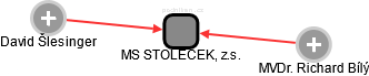 MS STOLEČEK, z.s. - náhled vizuálního zobrazení vztahů obchodního rejstříku