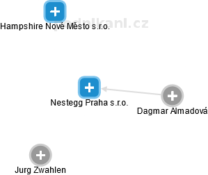 Nestegg Praha s.r.o. - náhled vizuálního zobrazení vztahů obchodního rejstříku