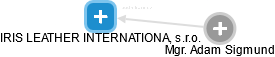 IRIS LEATHER INTERNATIONAL, s.r.o. - náhled vizuálního zobrazení vztahů obchodního rejstříku