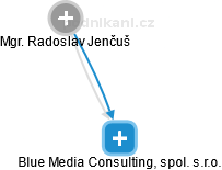 Blue Media Consulting, spol. s.r.o. - náhled vizuálního zobrazení vztahů obchodního rejstříku