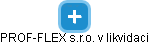 PROF-FLEX s.r.o. v likvidaci - náhled vizuálního zobrazení vztahů obchodního rejstříku