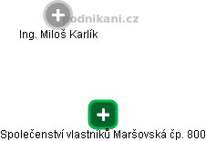 Společenství vlastníků Maršovská čp. 800 - náhled vizuálního zobrazení vztahů obchodního rejstříku