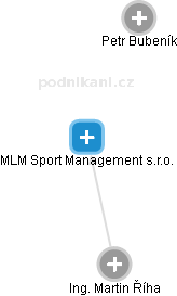 MLM Sport Management s.r.o. - náhled vizuálního zobrazení vztahů obchodního rejstříku
