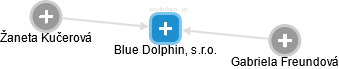 Blue Dolphin, s.r.o. - náhled vizuálního zobrazení vztahů obchodního rejstříku
