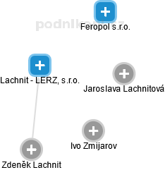Lachnit - LERZ, s.r.o. - náhled vizuálního zobrazení vztahů obchodního rejstříku