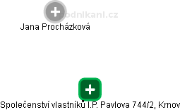 Společenství vlastníků I.P. Pavlova 744/2, Krnov - náhled vizuálního zobrazení vztahů obchodního rejstříku