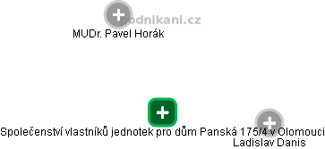 Společenství vlastníků jednotek pro dům Panská 175/4 v Olomouci - náhled vizuálního zobrazení vztahů obchodního rejstříku