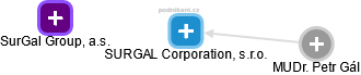 SURGAL Corporation, s.r.o. - náhled vizuálního zobrazení vztahů obchodního rejstříku