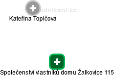 Společenství vlastníků domu Žalkovice 115 - náhled vizuálního zobrazení vztahů obchodního rejstříku