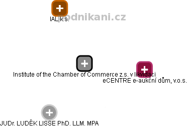 Institute of the Chamber of Commerce z.s. v likvidaci - náhled vizuálního zobrazení vztahů obchodního rejstříku